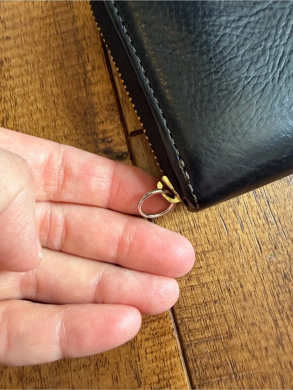 Fossil black leather